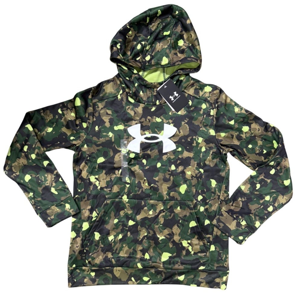 Under Armour Kids Camo Hoodie - Green and Black